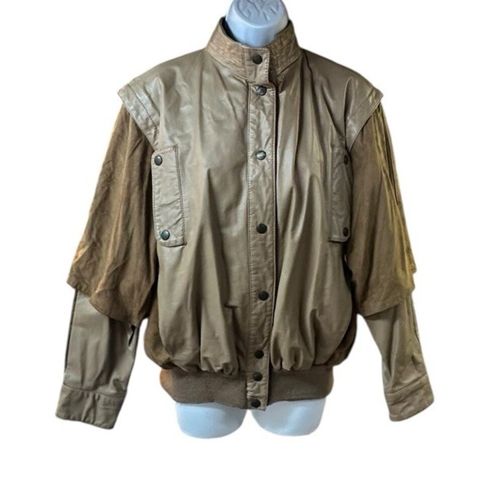 Vintage Jordache Brown Leather Suede Jacket Women’s Western Boho 80s Sz 10 READ